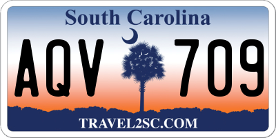SC license plate AQV709