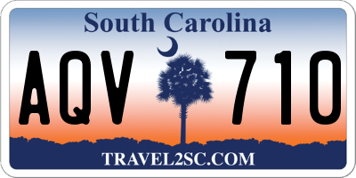 SC license plate AQV710