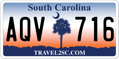 SC license plate AQV716