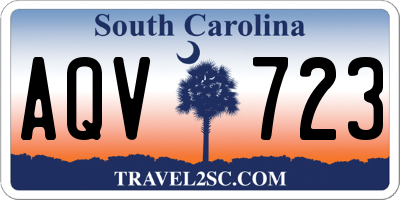 SC license plate AQV723
