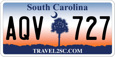 SC license plate AQV727