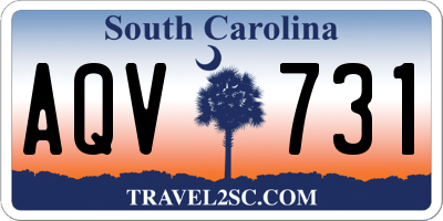 SC license plate AQV731