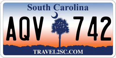 SC license plate AQV742