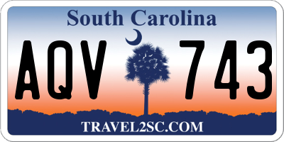 SC license plate AQV743