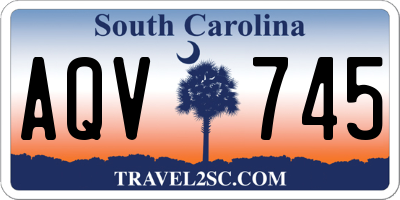 SC license plate AQV745