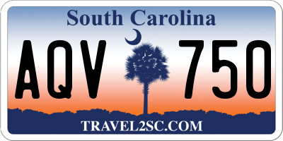 SC license plate AQV750