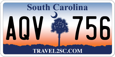 SC license plate AQV756
