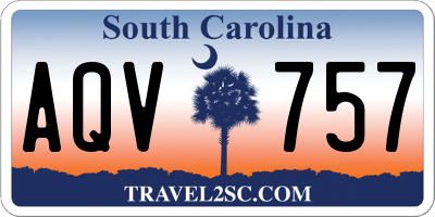 SC license plate AQV757