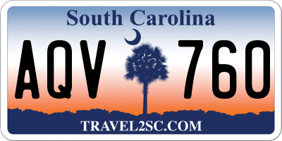 SC license plate AQV760