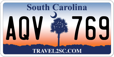 SC license plate AQV769