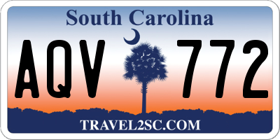 SC license plate AQV772