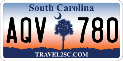 SC license plate AQV780