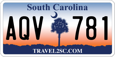 SC license plate AQV781