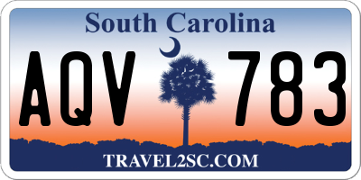 SC license plate AQV783