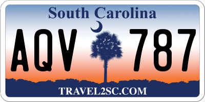SC license plate AQV787