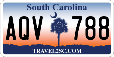 SC license plate AQV788