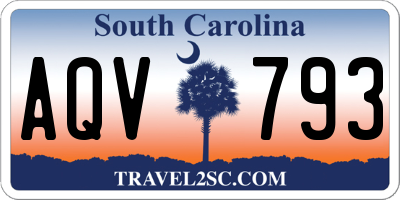 SC license plate AQV793
