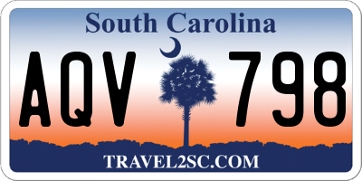 SC license plate AQV798