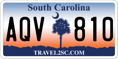 SC license plate AQV810