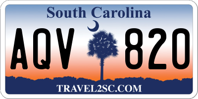 SC license plate AQV820