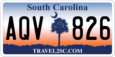 SC license plate AQV826