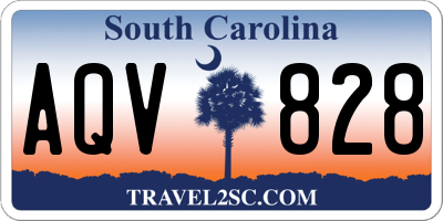 SC license plate AQV828