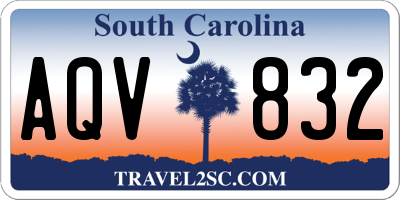 SC license plate AQV832