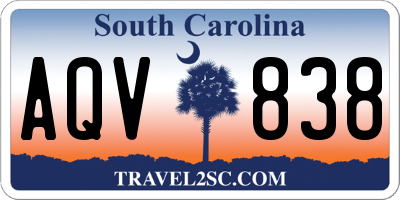 SC license plate AQV838