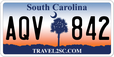 SC license plate AQV842