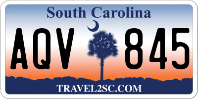 SC license plate AQV845