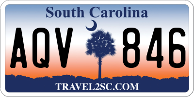 SC license plate AQV846