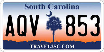 SC license plate AQV853