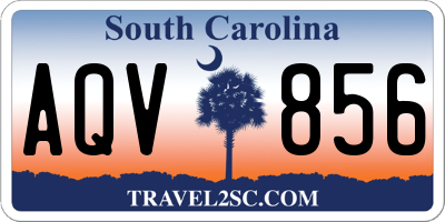 SC license plate AQV856