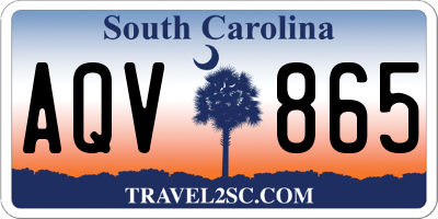 SC license plate AQV865