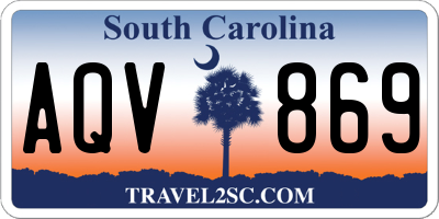 SC license plate AQV869