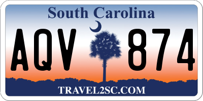 SC license plate AQV874