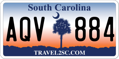 SC license plate AQV884