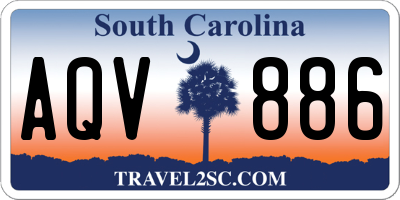 SC license plate AQV886