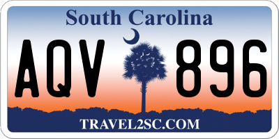 SC license plate AQV896