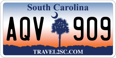 SC license plate AQV909