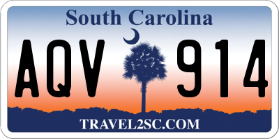 SC license plate AQV914