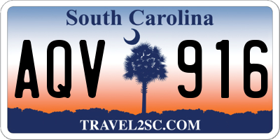 SC license plate AQV916
