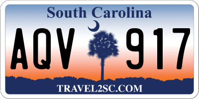 SC license plate AQV917