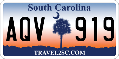 SC license plate AQV919
