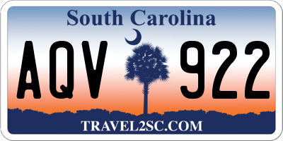 SC license plate AQV922