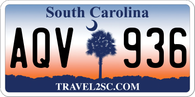 SC license plate AQV936