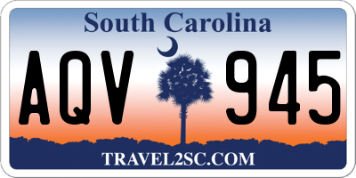 SC license plate AQV945