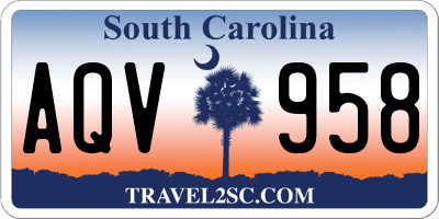 SC license plate AQV958