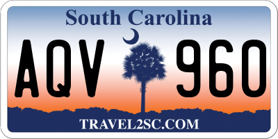 SC license plate AQV960