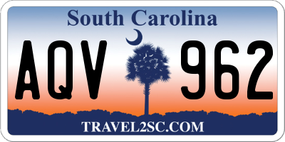 SC license plate AQV962